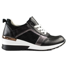 VINCEZA Glitter Tennarit musta