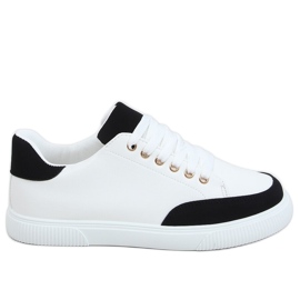 Valkoiset naisten tennarit 6110 musta valkoinen