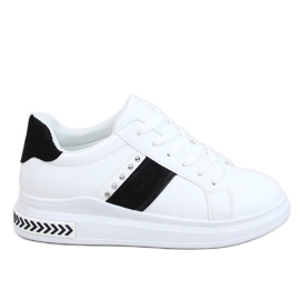 Valkoiset naisten lenkkarit CC-42 WHITE / BLACK valkoinen musta
