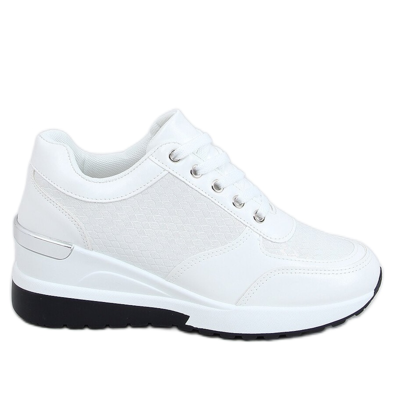 Valkoinen MY-2717 Valkoiset urheilukengät piilotetulla kiilakorolla