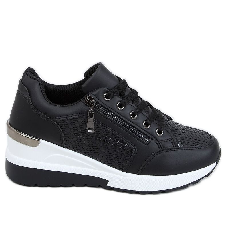 Musta MY-2716 Mustat urheilukengät piilotetulla kiilakorolla