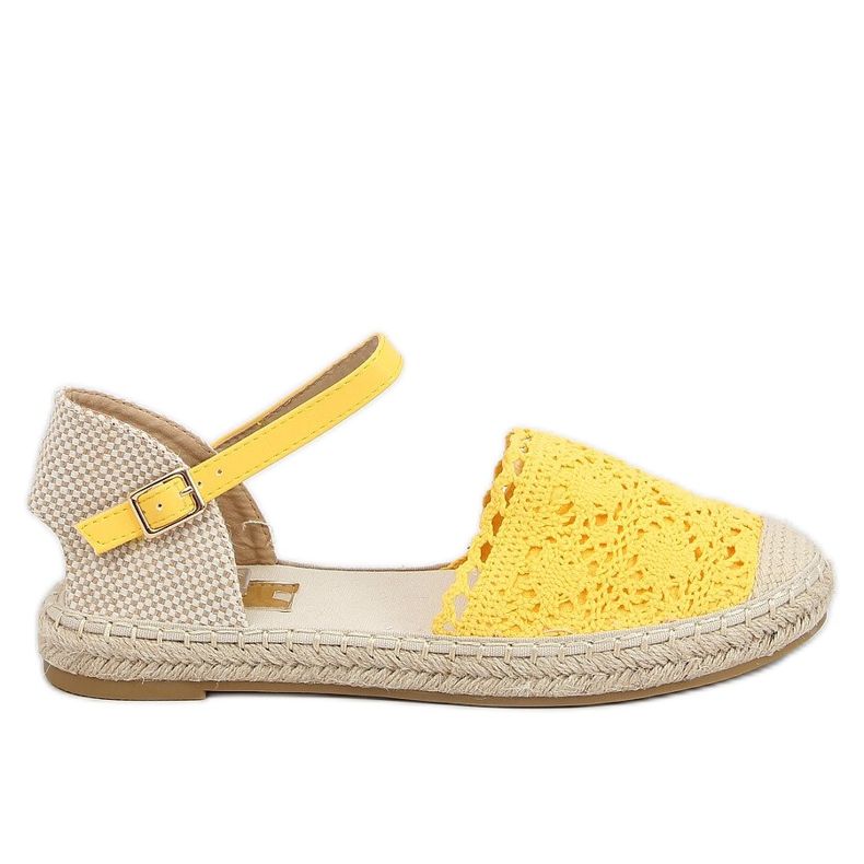 LX201 Keltaiset hunajapitsiset espadrillit beige keltainen