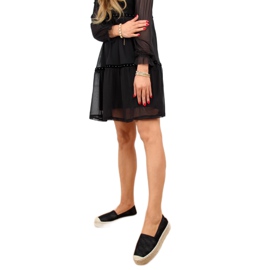 Mustat naisten espadrillit A666-ESP-1 Musta