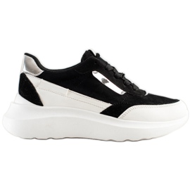 SHELOVET Tyylikkäät mokkanahkatossut valkoinen musta