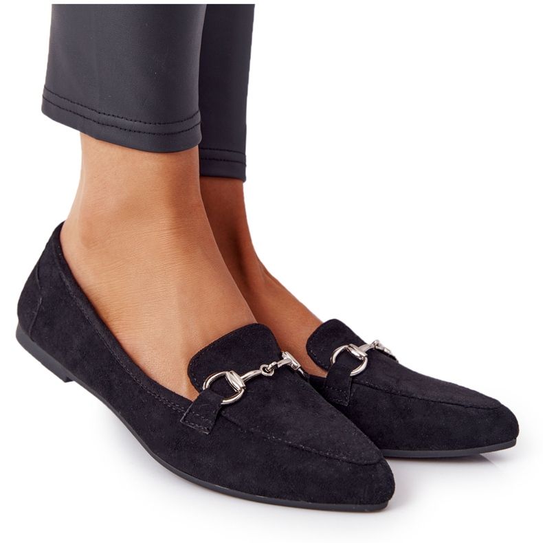 Naisten Loaferit Sergio Leone MK711 Suede Black musta
