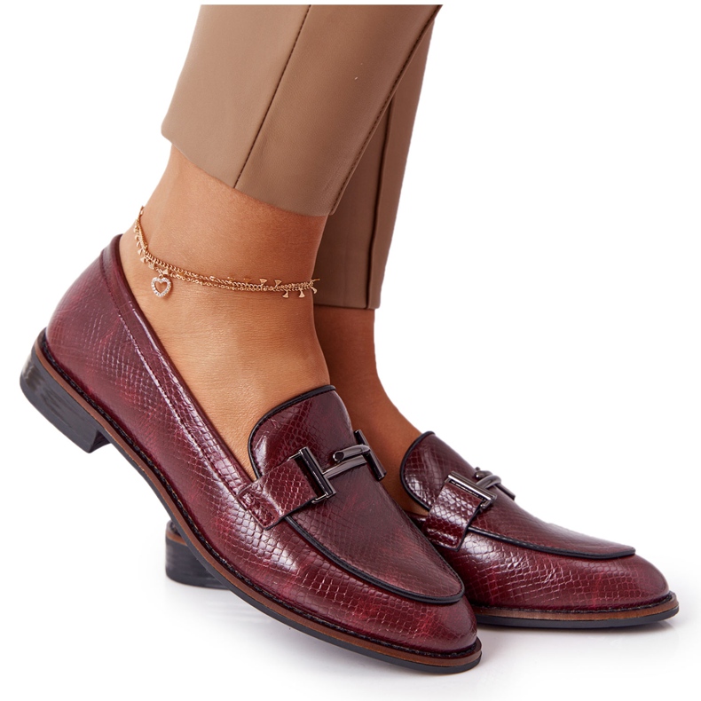Naisten Loaferit Sergio Leone PB253 Burgundy punainen monivärinen