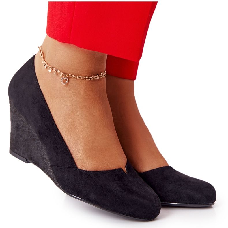 Mokkanahkapumput Wedge Sergio Leone PB767 musta