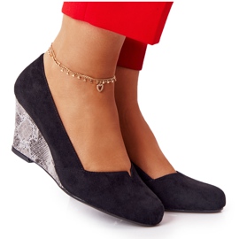 Pumput Wedge Sergio Leone PB767 Snake Black musta