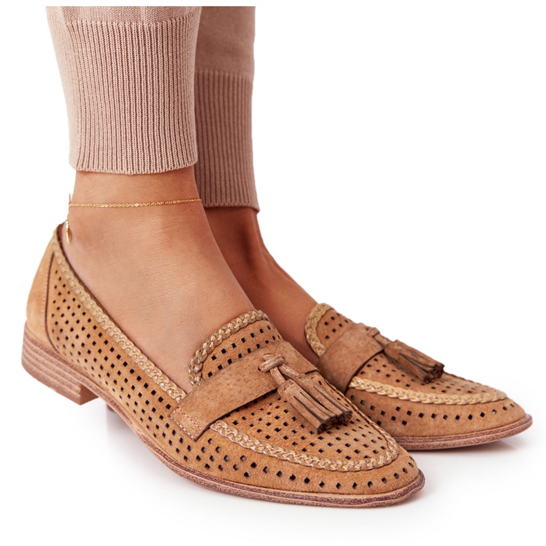 Avoimet Loaferit Sergio Leone MK735 Camel ruskea monivärinen
