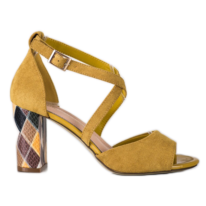 Muodikkaat Sergio Leonen sandaalit keltainen