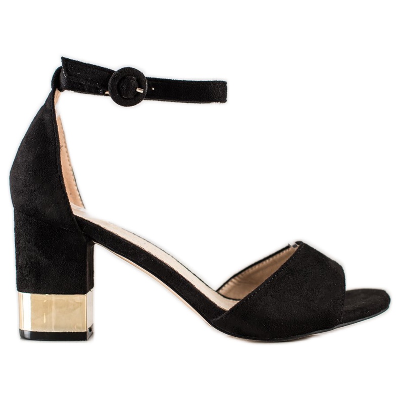 Filippo Sandaalit koristeellisella kantapäällä musta