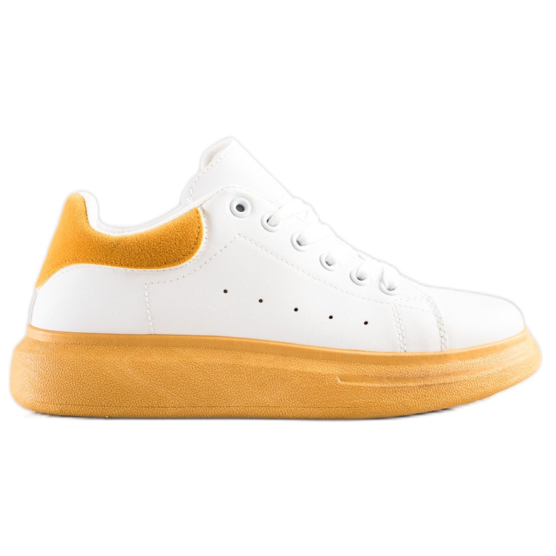 SHELOVET Lenkkarit keltaisella alustalla valkoinen keltainen