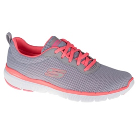 Skechers Flex Appeal 3.0 First Insight W 13070-LGHP Kengät harmaa
