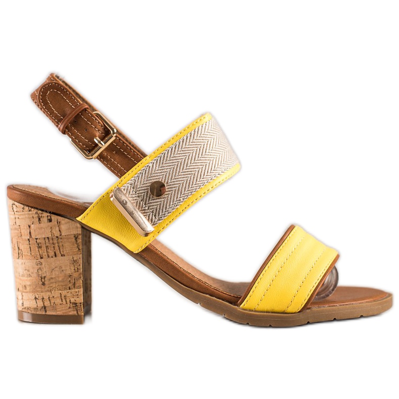 Evento Mukavat sandaalit baarissa ruskea keltainen