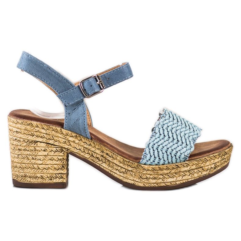 Evento Sandaalit laajalla baarilla sininen