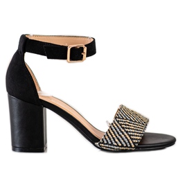 Evento Punotut korkokengät sandaalit beige musta