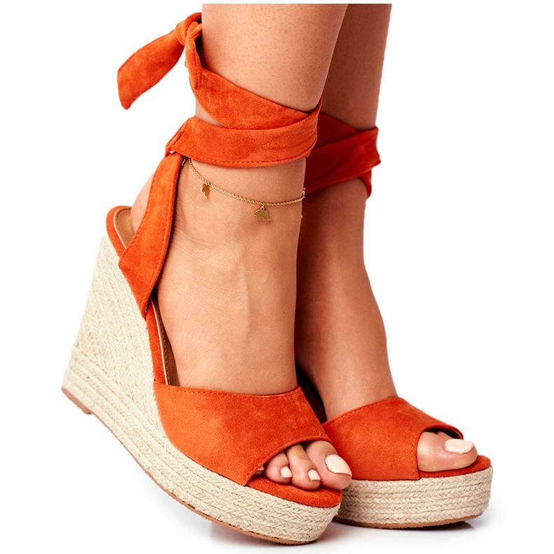 PS1 Naisten sandaalit On Wedge Tie Oranssi Belleza