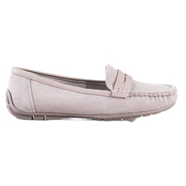 SHELOVET Mukavat harmaat mokkasiinit