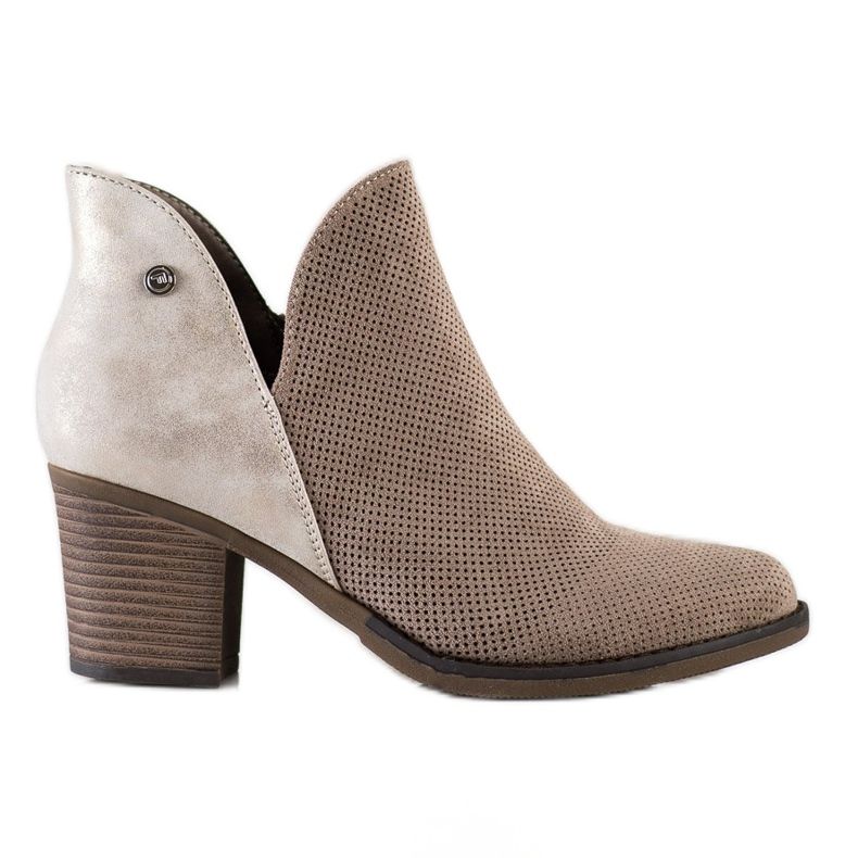 Filippo Kevät saappaat leikkauksella beige ruskea