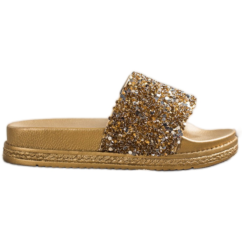 Seastar Muodikkaat tossut alustalla hopea kultainen