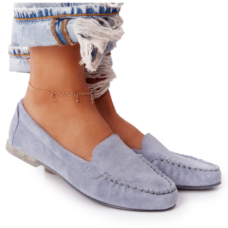 Suede Loafers Sergio Leone MK722 Sininen