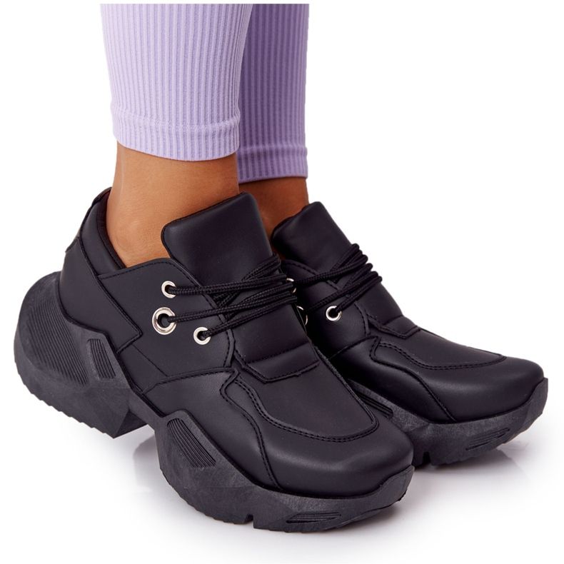 PS1 Naisten lenkkarit massiivisella mustalla kuplapohjalla