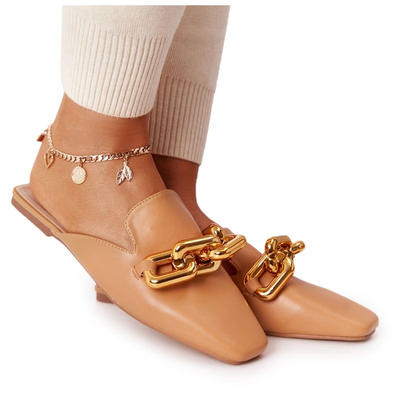 PS1 Tossut, joissa päälliset ja ketju Camel Call On Me ruskea kultainen PS1 Tossut, joissa päälliset ja ketju Camel Call On Me ruskea kultainen