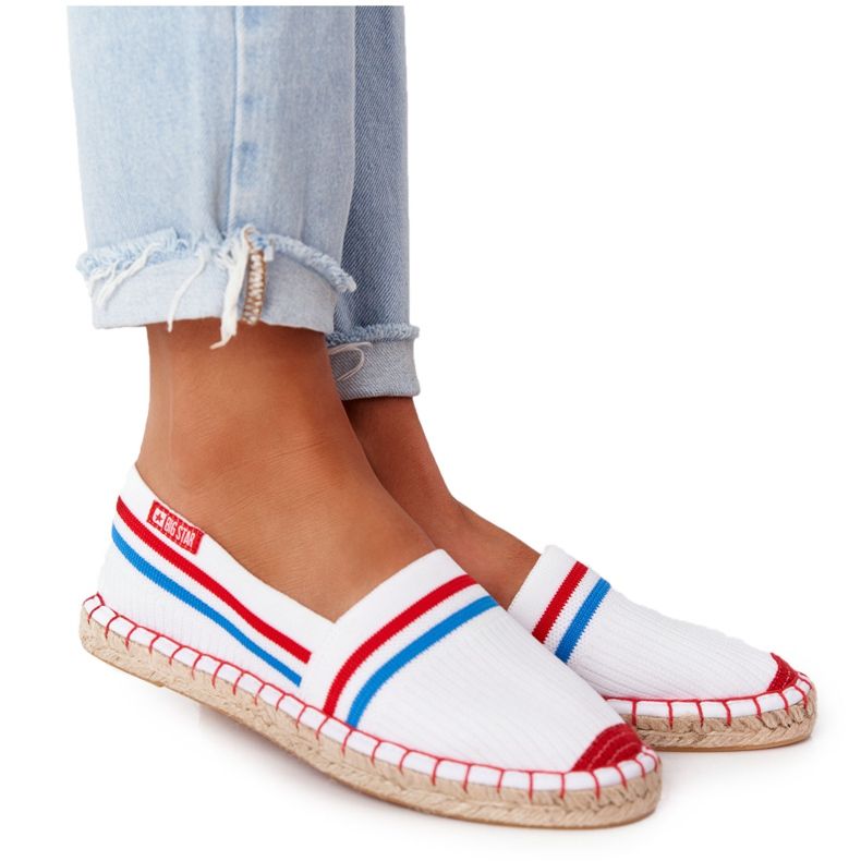 Tommy Big Star Espadrilles HH274486 Valkoinen punainen sininen