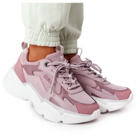 Naisten urheilukengät Memory Foam Big Star HH274258 Violet violetti vaaleanpunainen