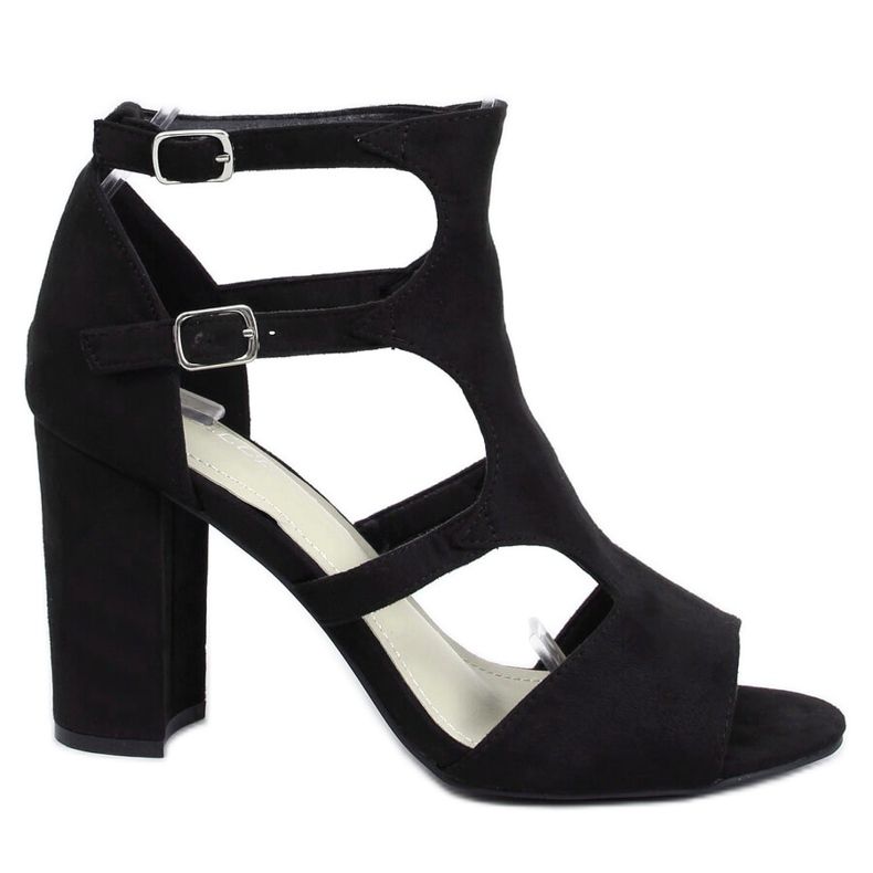 Mustat korkokengät sandaalit 168-231 Musta