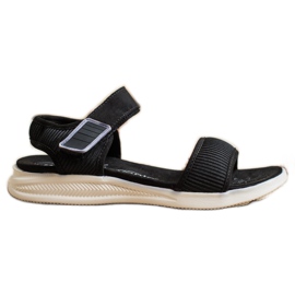 Evento Mukavat sandaalit tarranauhalla musta Evento Mukavat sandaalit tarranauhalla musta