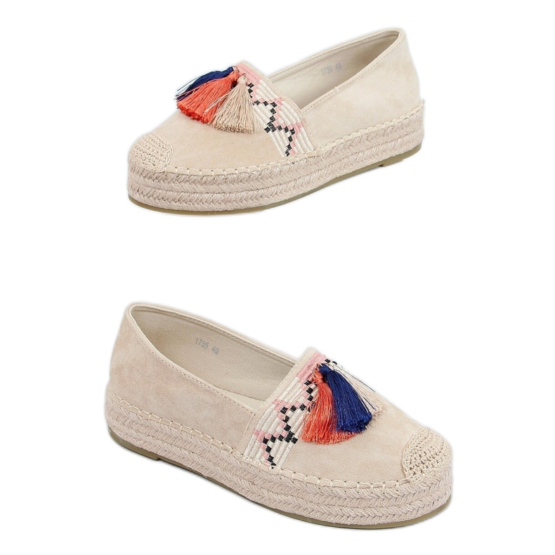 Espadrillit hapsuilla beige 1735 Beige