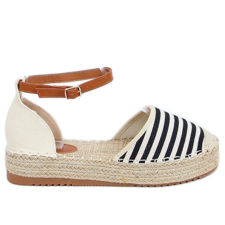 9R108 Mustaraidalliset espadrillit beige ruskea