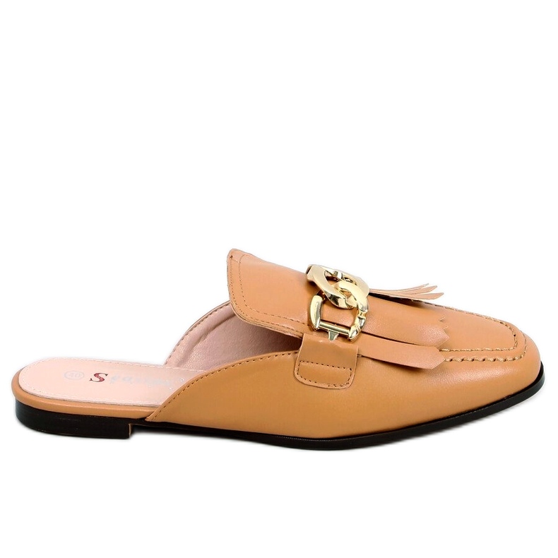 Tossut mokkasiinit, joissa on ketjukameli T501 Camel ruskea