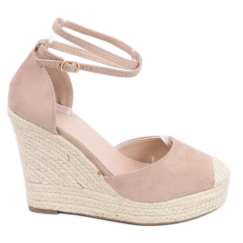 Espadrillit beigellä kiilalla 3010 Beige