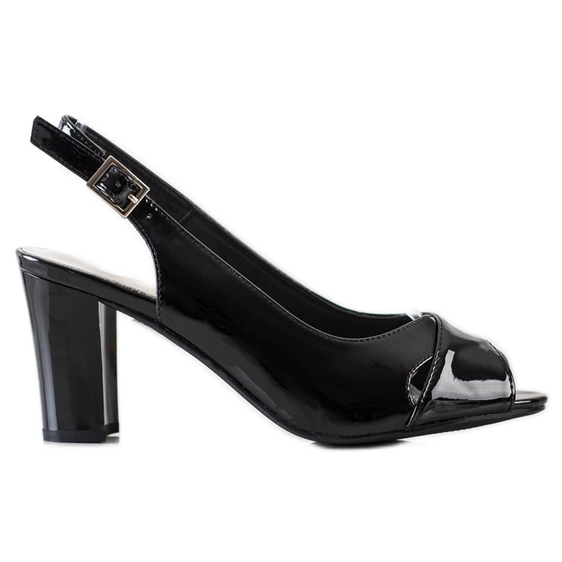 Patentoidut Sergio Leonen sandaalit musta