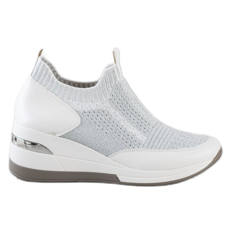 ARTIKER Wedge Slip-On lenkkarit valkoinen hopea harmaa