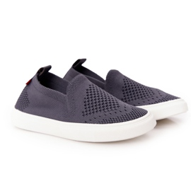 Lasten Slip-On Big Star HH374104 harmaat Slip-On lenkkarit