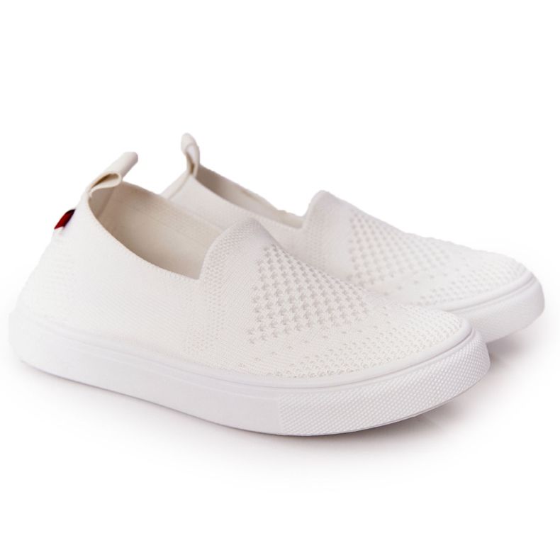 Lasten Slip-On Big Star HH374105 Valkoiset Slip-On lenkkarit valkoinen