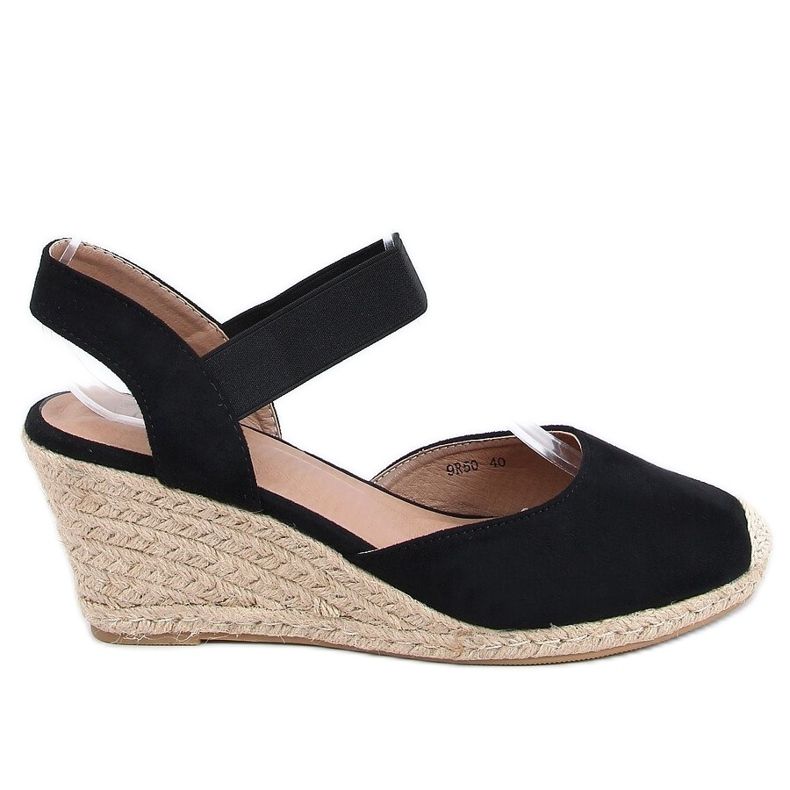 Mustat espadrillit kiilassa 9R50 Musta