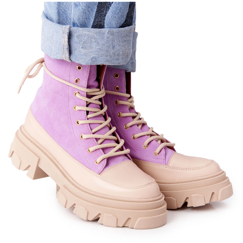 Lewski Shoes Mokkanahkakengät Workery Lewski Kengät 3007-0 Violetti beige