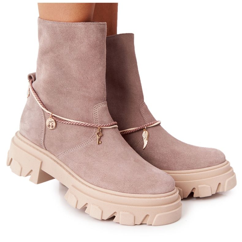 Lewski Shoes Mokkanahka Workery Lewski Kengät 3006-0 Beige