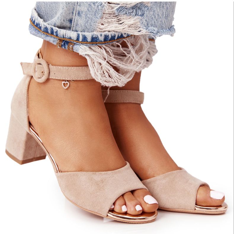 Mokkanahka korkokengät Vinceza 21-20100 Beige