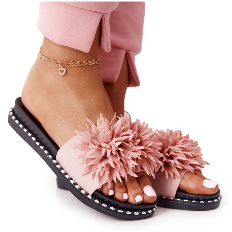 Kumiset tohvelit suuttimilla Vinceza 20-30101 Pink vaaleanpunainen