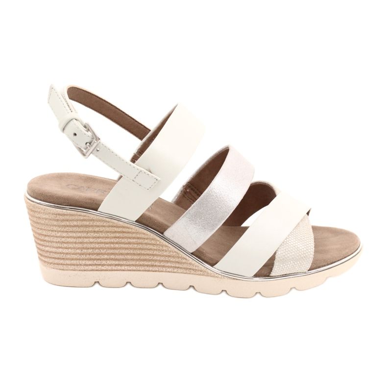 Naisten nahkaiset sandaalit hopea caprice 9-28708-26