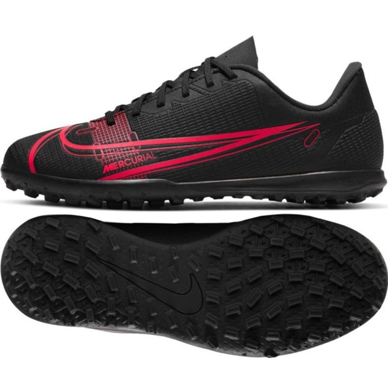 Nike Mercurial Vapor 14 Club Tf Jr CV0945 090 jalkapallokengät musta musta