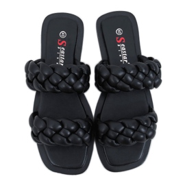 Musta JH200 Musta tossut punotut raidat