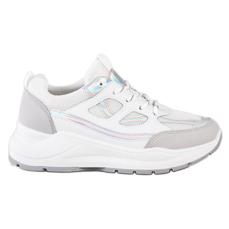 SHELOVET Tyylikkäät lenkkarit valkoinen hopea harmaa