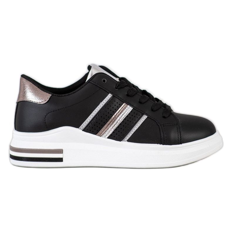 SHELOVET Rennot mustat urheilukengät hopea