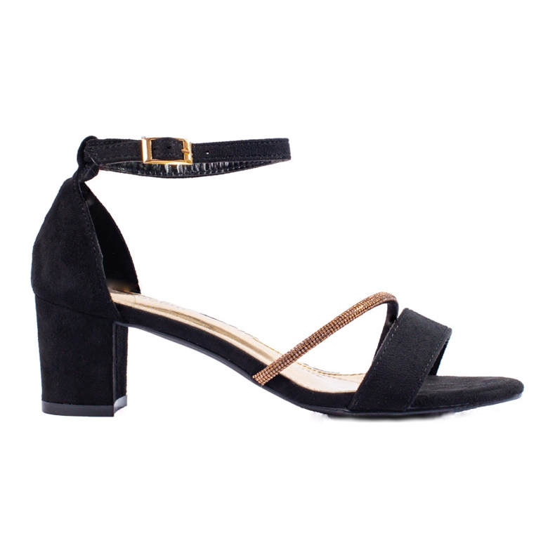 Goodin Tyylikkäät sandaalit, joissa on kuutio zirkonia musta